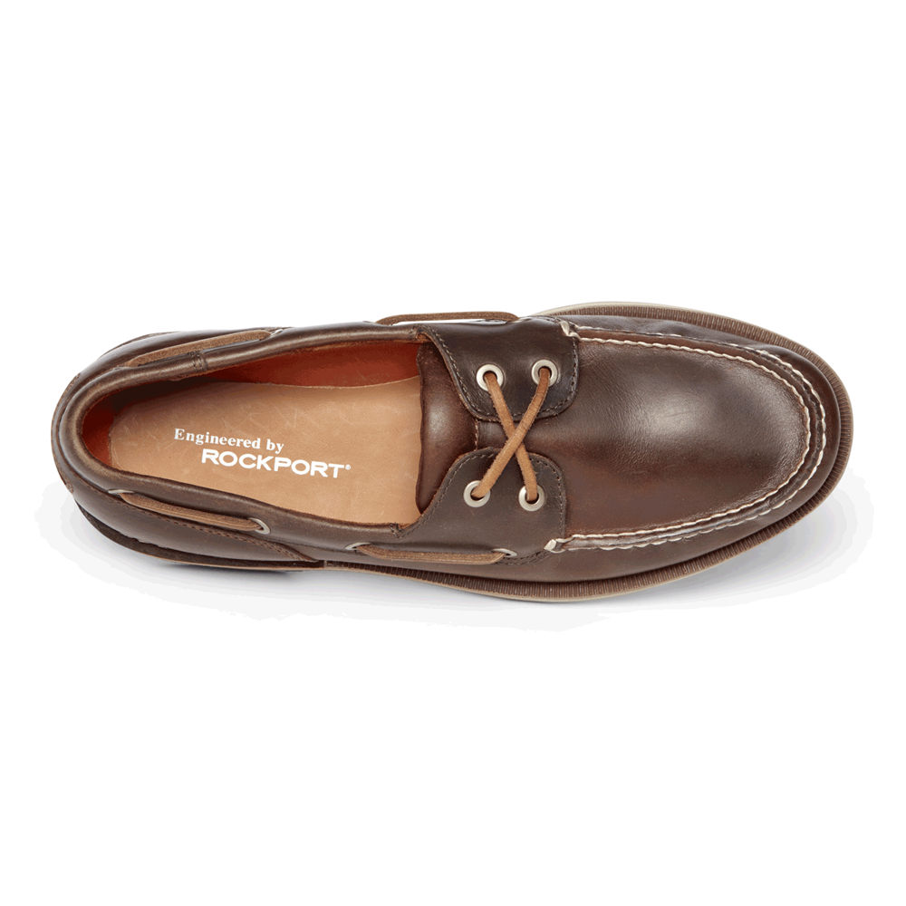 Rockport Boat Shoes Mens South Africa Rockport Perth Brown